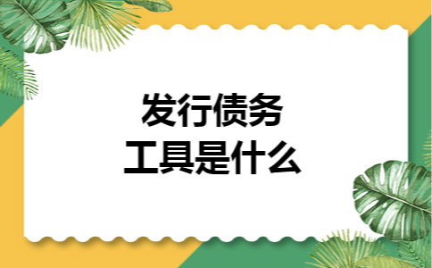 发行债务工具是什么