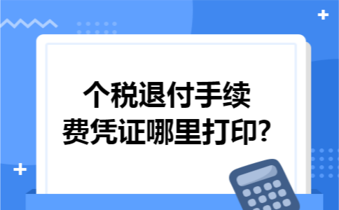 个税退付手续费凭证哪里打印?