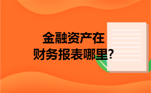 金融资产在财务报表哪里?