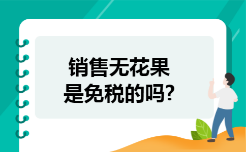 销售无花果是免税的吗?
