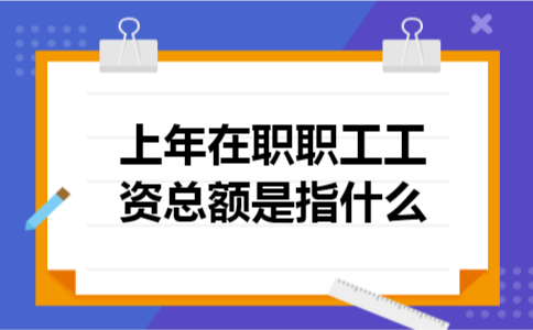 上年在职职工工资总额是指什么