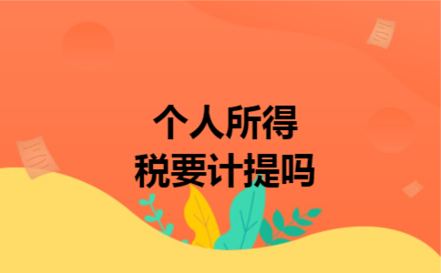 个人所得税要计提吗